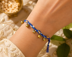 Blue Ghungroo Tulsi Rakhi – Set of 3