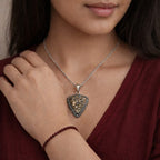 Natural Raw Pyrite Pendant & Red Garnet Anklet Combo