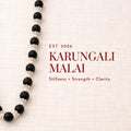 Silver Cap Karungali Malai | Authentic Black Ebony Wood Spiritual Mala