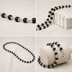 Silver Cap Karungali Malai | Authentic Black Ebony Wood Spiritual Mala