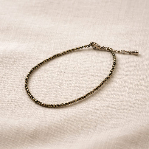 Natural Raw Pyrite Stone Anklet