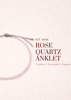 Natural Rose Quartz Anklet