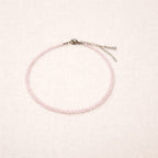 Natural Rose Quartz Anklet