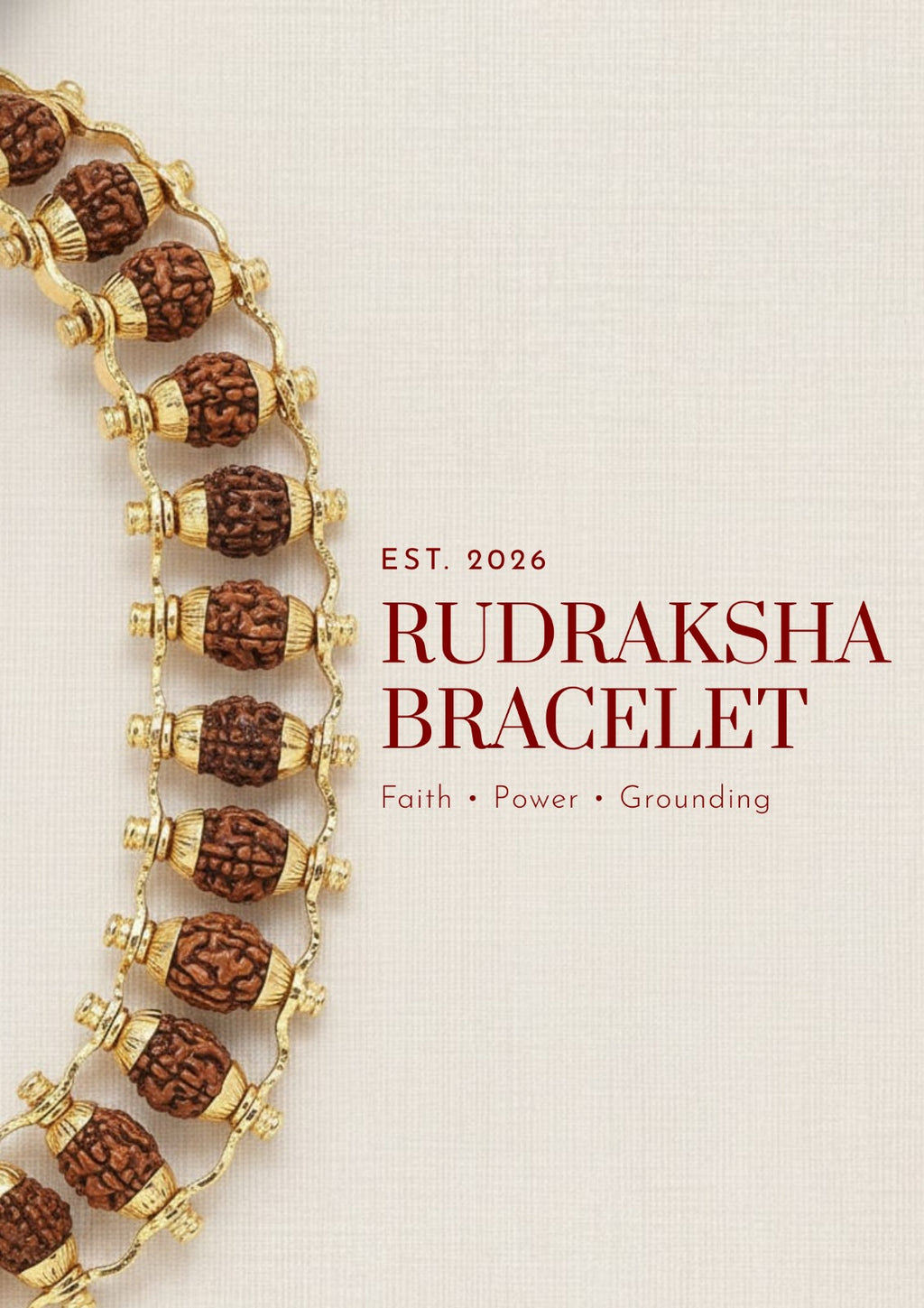 Premium Gold Plated Rudraksha Bracelet