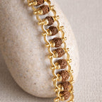 Premium Gold Plated Rudraksha Bracelet