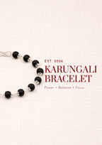 Silver Cap Karungali Wood Bracelet