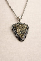 Natural Raw Pyrite Pendant & Red Garnet Anklet Combo