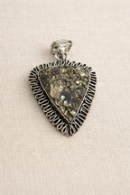 Natural Raw Pyrite Stone Pendant & Anklet Combo