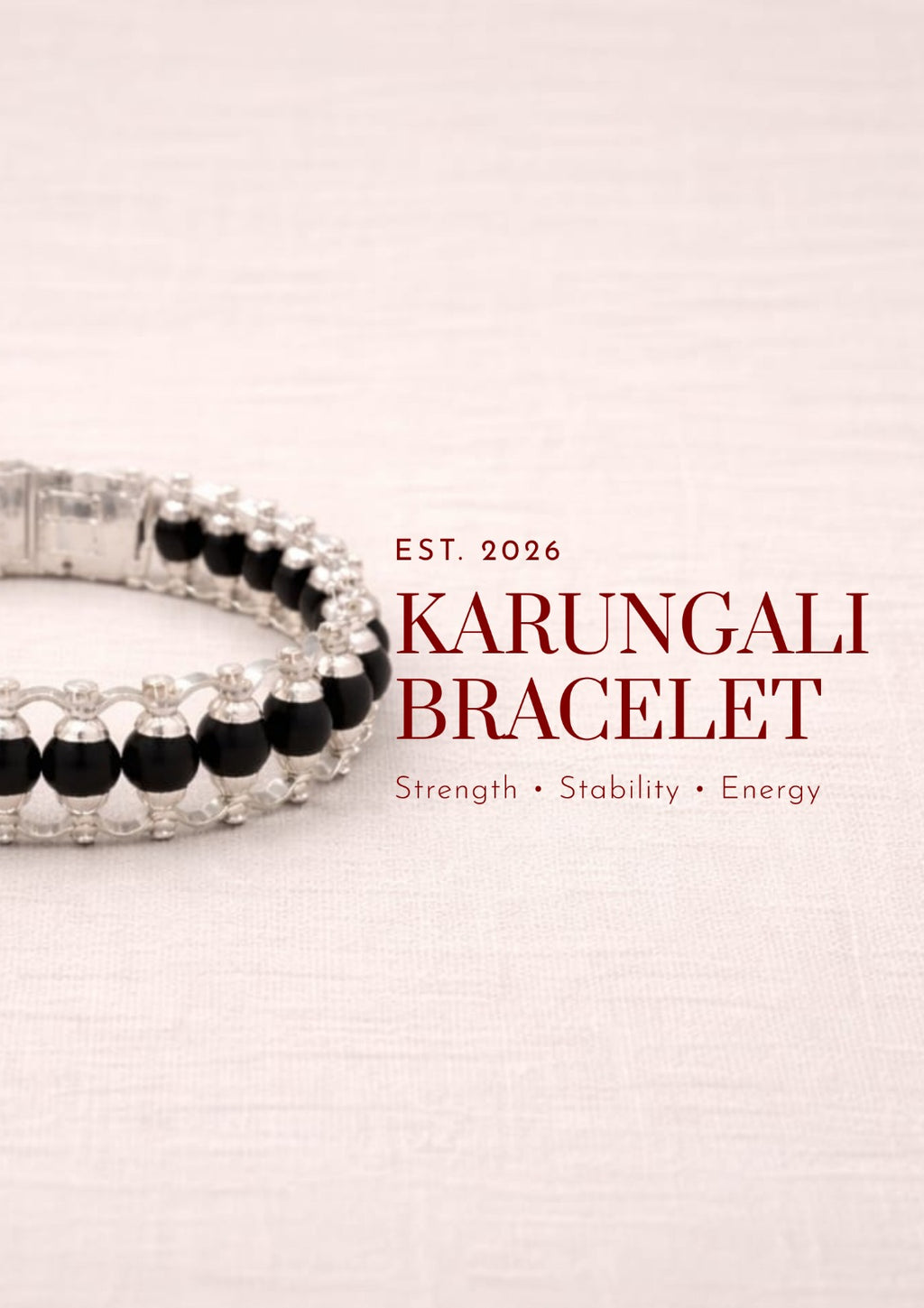Silver Plated Karungali Bracelet
