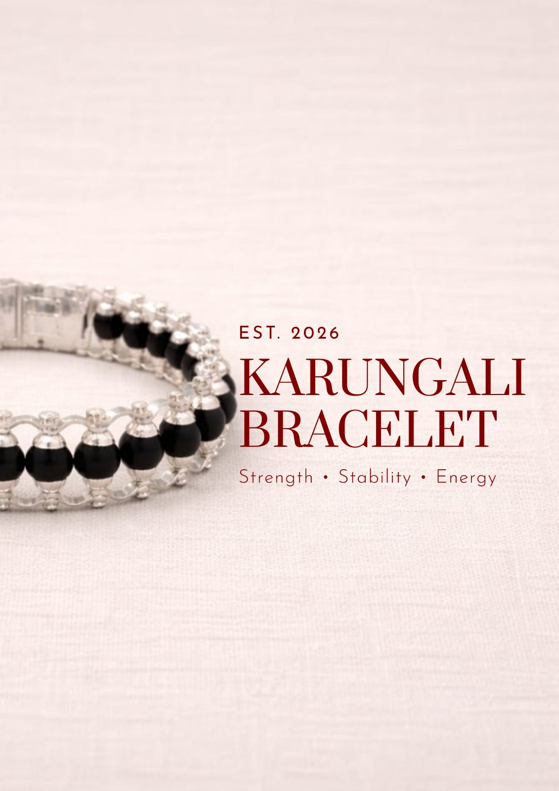 Silver Plated Karungali Bracelet